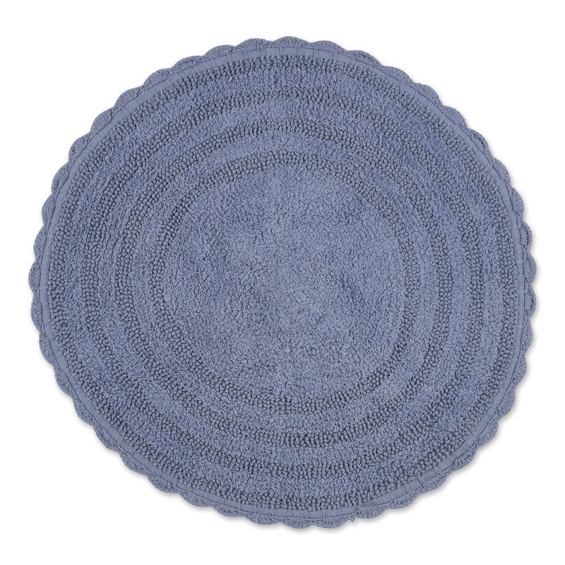 Hoang Cotton Bath Mat, Stonewash Blue