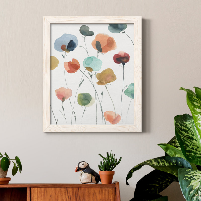«Lollipop Garden II», peinture sur toile encadrée, H 24 po x l 18 po x P 1,5 po, Cadre blanc