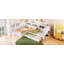 Lit plateforme simple en bois en L avec lit gigogne et tiroir Wood