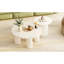 Ensemble de 2 tables basses modernes avec pieds cylindriques et 1 table de bout pour le salon
