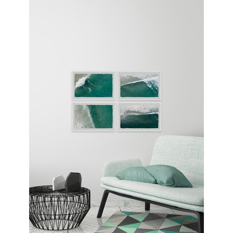 The Surf II - ensemble de 4 reproductions de photos sur papier, H 16 po x l 24 po