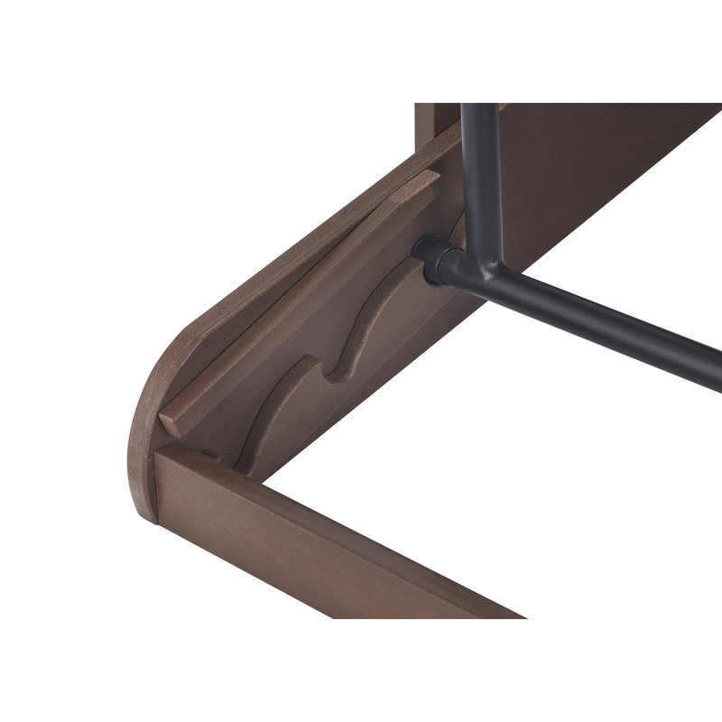 Chaise Adirondack en plastique Ayuub, Espresso brun