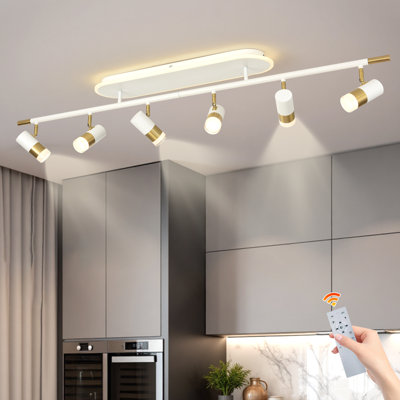 Black/Gold LED Adjustable Fixed Track Lighting Head