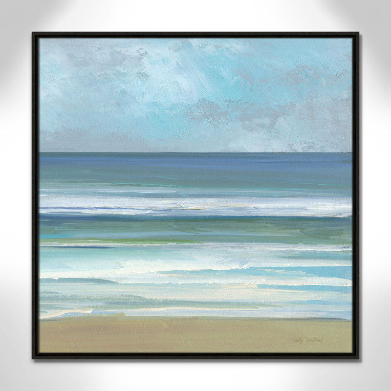 «Gentle Waves II» par Sally Swatland, H 31,5 po x l 31,5 po, Flottant espresso