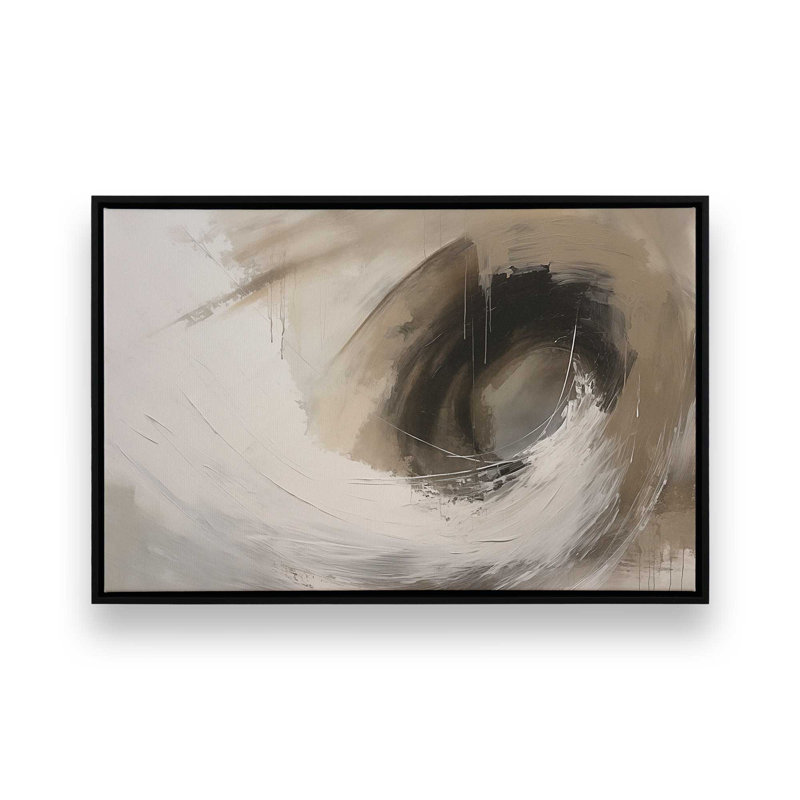 Impression sur toile Taupe tornade, H 24,75 po x l 36,75 po x P 1,75 po, Cadre flottant noir satiné