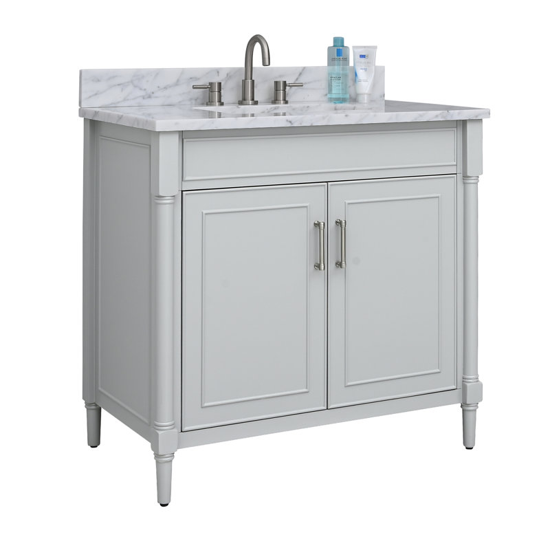Ensemble de meuble-lavabo simple 37 po Addison, Gris clair