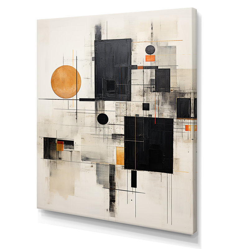 «Isamara Yellow Suprematism», impression sur toile, Toile tendue, H 44 po x l 34 po x P 1,5 po