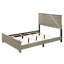 Lit de conception moderne avec tête de lit lumineuse à DEL et mobilier en bois gris