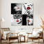 «Red Lips Pop», ensemble de 4 reproductions sur toile par L. C. Sutton Creations-1603170151