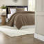 Ensembles de literie réversibles en coton, courtepointe moka confortable pour la maison