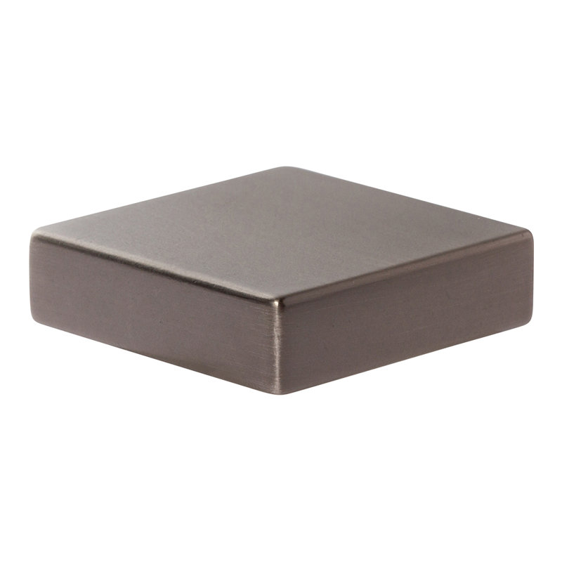 Brushed Nickel Modern Square Cabinet Knob with Mounting Hardware