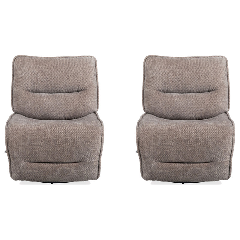 Ensemble de deux fauteuils inclinables sans accoudoirs, Blé