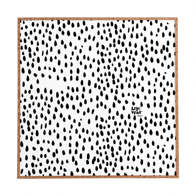 'Small Dots' Framed Print on Wood