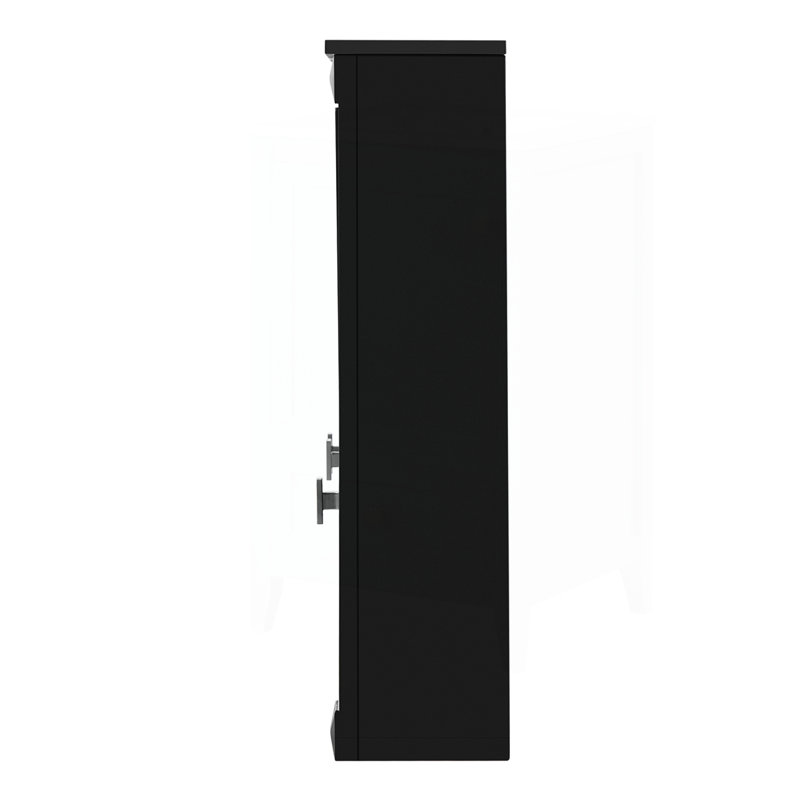 Armoire à pharmacie murale avec 4 tablettes, Noir