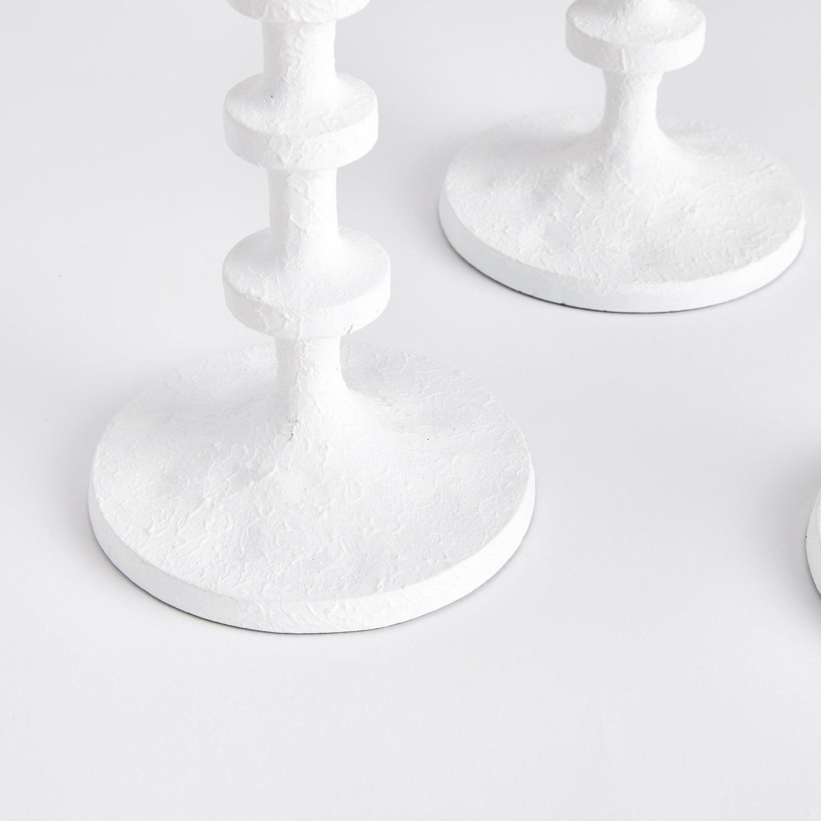 3-Piece Taper Candlestick Set, White