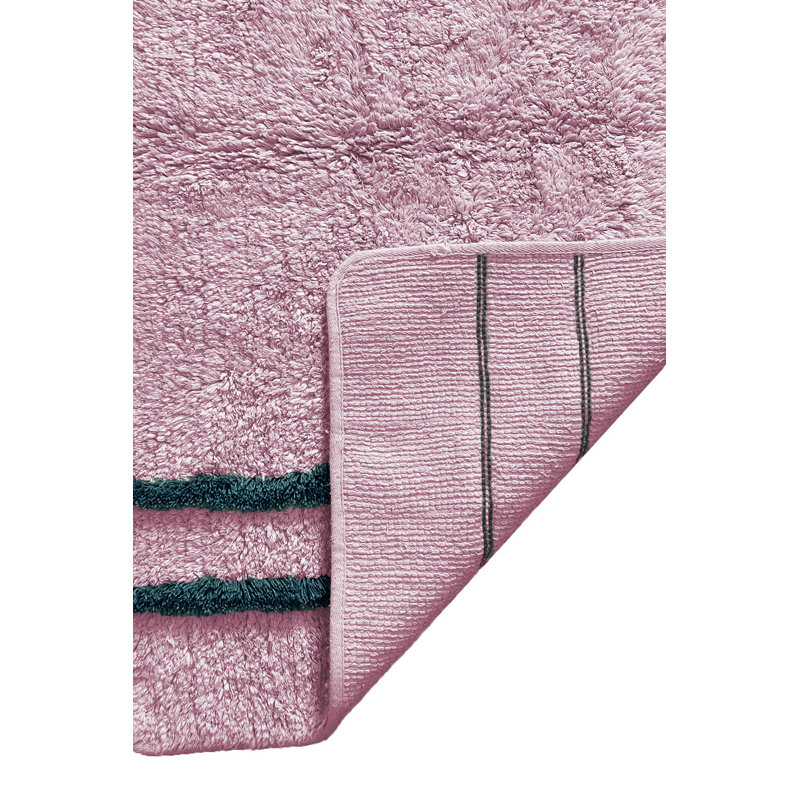 Soft Cotton Bathmat Set (2 Pieces), Pink | 23.6 x 39.4 inches & 19.7 x 23.6 inches | 100% Machine Washable, Low Heat Ironing Recommended | Luxurious Comfort for Bathroom Décor & Safety