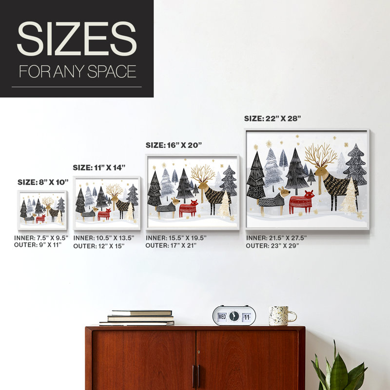 Chirstmas Art-CLXV -Framed Print - Restickable, H 16 po x l 20 po, Blanc
