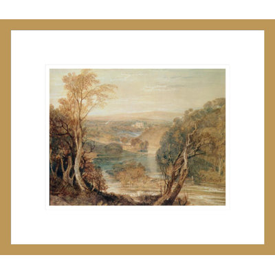 The River Wharfe with a distant view of Barden Tower by Joseph Mallord William Turner -Framed Giclee Print