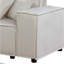 Canapé modulaire de 99 po avec repose-pieds en lin beige