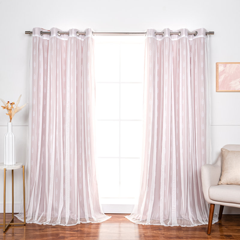 Rideau obscurcissant en polyester Kariyah, L 52 po x L 84 po, Châtaignier