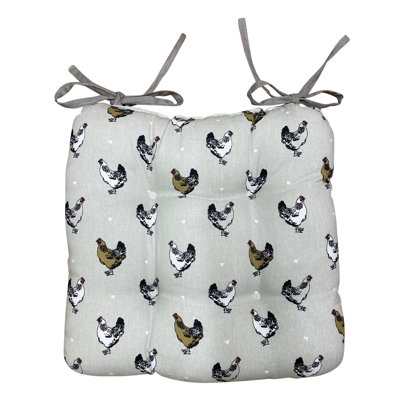 A Chicken Print Design Seat Cushion