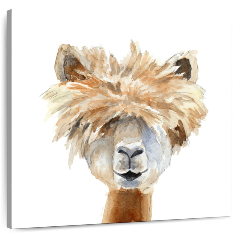 Brampt Llama With Bangs, 20" H x 20" W