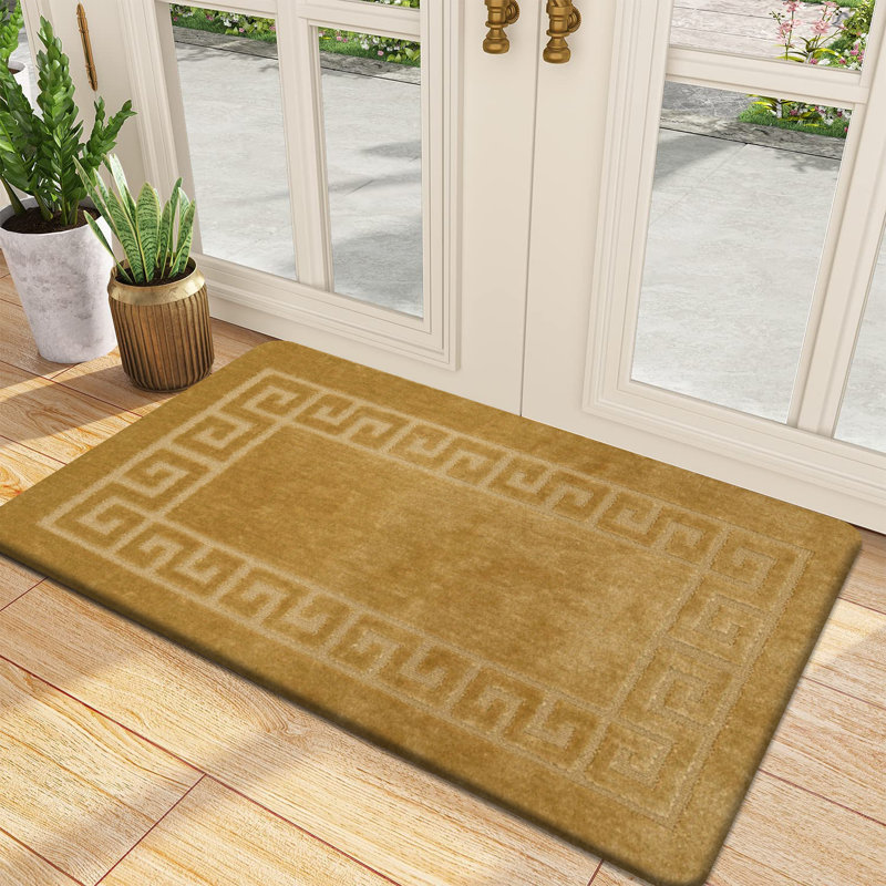 Gettysburg Machine Woven Ochre Indoor Rug, Rectange 40 x 60cm