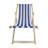 Elegant populus wood sling chair blue Stripe Broad blue Stripe (color: Dark blue) folding chaise lou