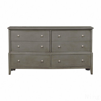 Transitional Style Gray Finish 1Pc Desser Storage Drawers Ball Bearing Glides Woodenen Furniture