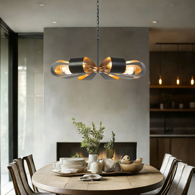 Grand lustre géométrique à intensité variable 8 lumières Ulrich