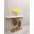 Duo 39.4" White Console Table Modern Accent Table For Entryway With Sintered Stone Top