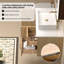 Meuble-lavabo mural 36 po avec comptoir en quartz blanc et vasque carrée en céramique
