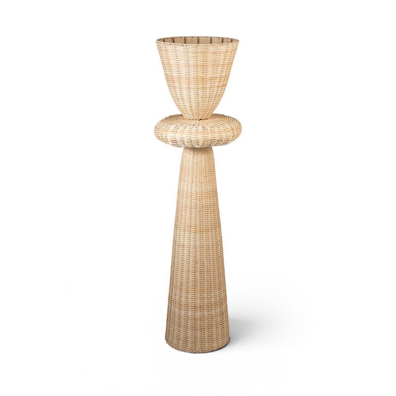 Lampe sur pied en rotin naturel Kindred, Natural, Natural