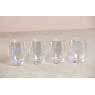 Ensemble de 4 verres à boisson en relief Rainbow