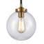 Mini-luminaire suspendu 1 lumière de 8 po Boudreaux - noir mat avec or antique-465793702-465793701-465793705