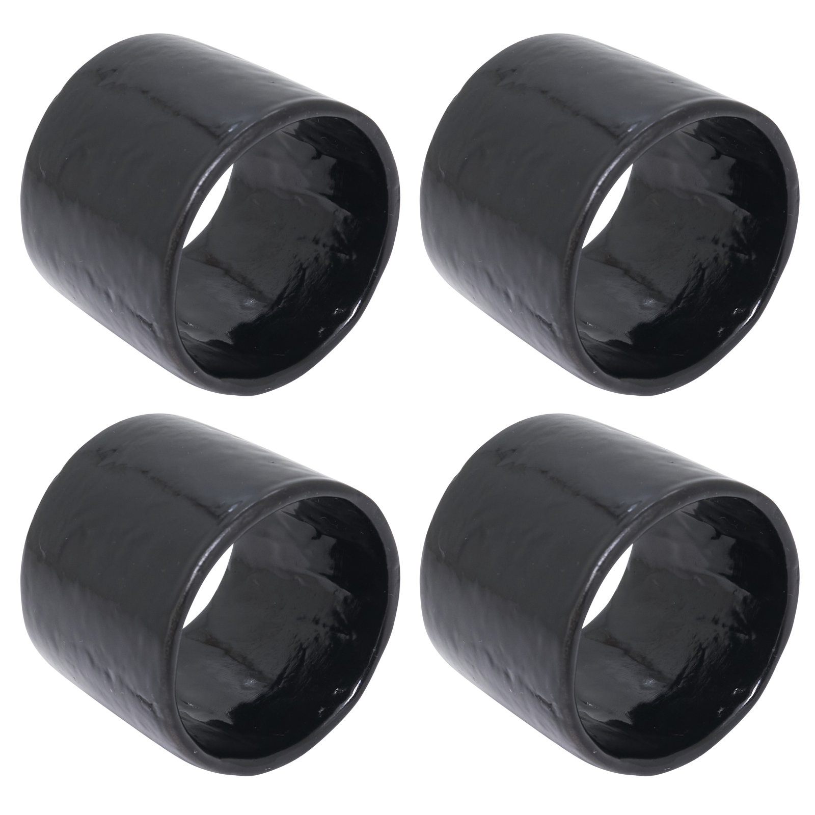 Radiant Capiz Napkin Ring (Set of 4), Black