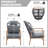 2-Person Patio Conversation Set with Cushions, Outdoor Furniture Rope Woven Chairs with Coffee Table-992381030