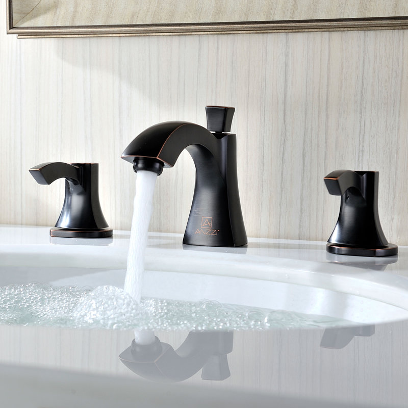 Sonata Widespread 2-handle Bathroom Faucet with Drain Assembly, Oil Rubbed Bronze