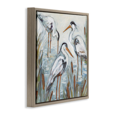 «Three Herons In Water Floater», art mural par Susan Winget