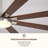 Homegrain 72 inch Mid-Century Brushed Nickel American Black Walnut Solid Wood Blades Integrated LED Propeller Ceiling Fan with Light 8 Blades-534362616