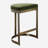 Everly Quinn Hilger Brass Moss Counter Stool