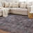 Labarbera Machine Washable Charcoal/Red Non-Slip Backing Area Rug-1377154034