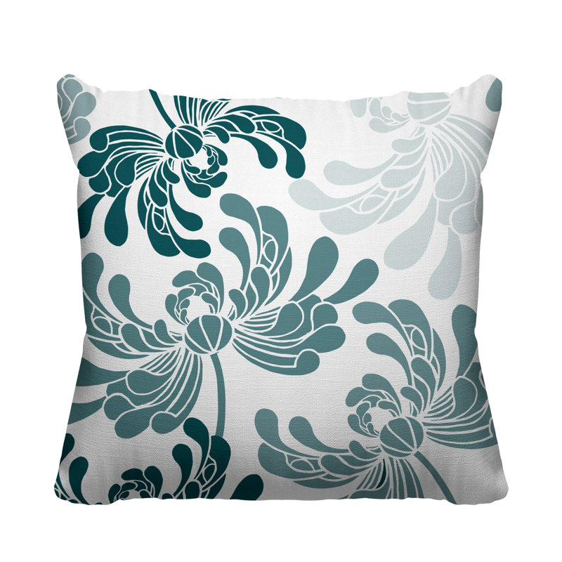 Coussin décoratif intérieur / extérieur Maina, L 19 po x H 19 po, Vert