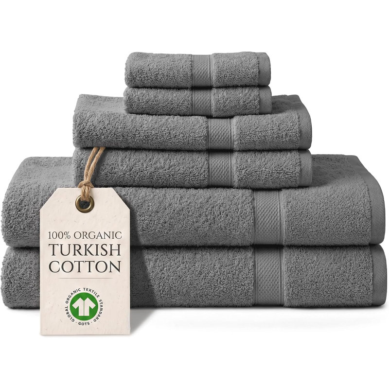 Ensemble biologique, Dark Gray, Essuie-mains - paquet de 2