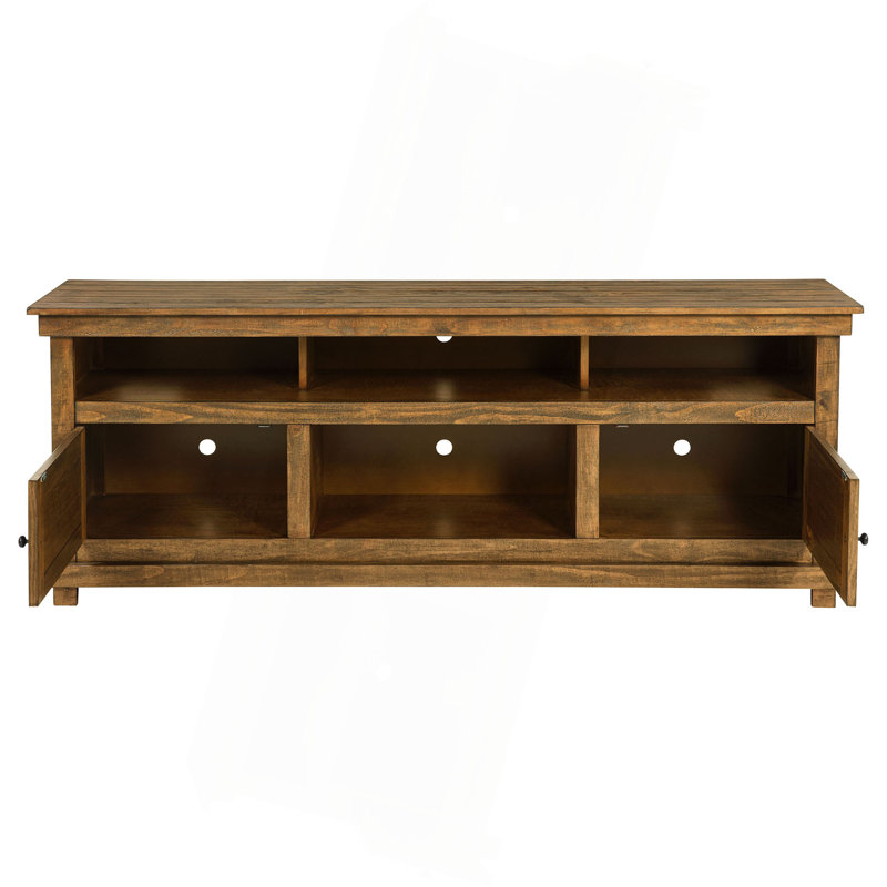 Meuble télé Castleton, Brun patiné, H 27 po x L 70 po x l 16,25 po