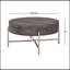 Table basse à tambour avec 1 tiroir, brun clair et champagne