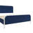 Tallulah Platform Bed Frame with Upholstered Headboard, Navy-289036047