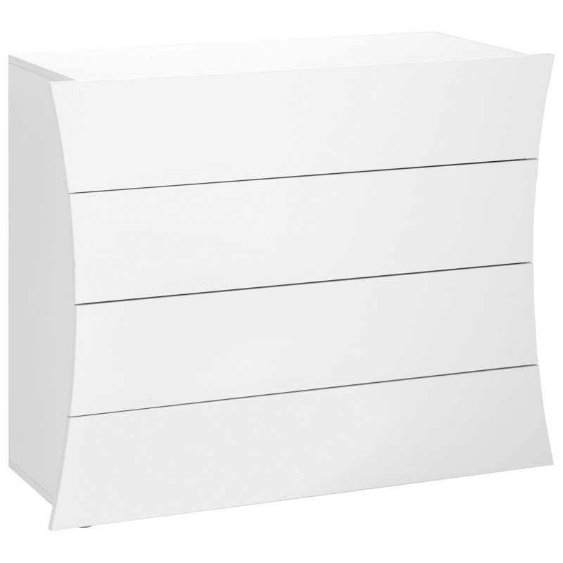 Steller 105cm W 4 - Drawer Chest of Drawers, Glossy White