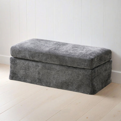 Upholstered Seat Cusion Ottoman;Chenille by Latitude Run