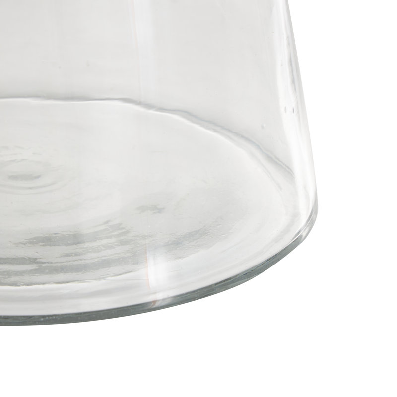 Perry And Grey Glass Cone Shaped Vase, 11.6"H x 8.85"W x 8.85"D